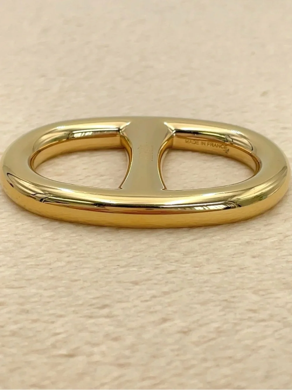 Auth Hermes Chaine d'Ancre Scarf Ring